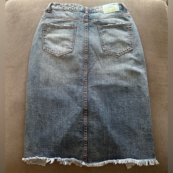 Zara Denim Midi Skirt - Picture 2 of 2